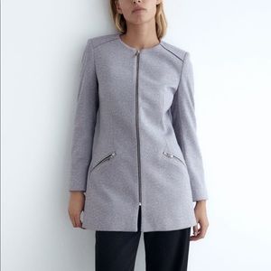 Zara Zippered Frock Coat
